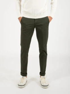 Pantaloni Chino In Cotone Militare