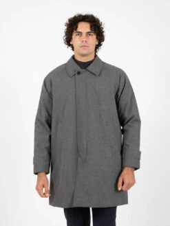 Cappotto Imbottito Grigio Melange