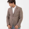 Blazer Cotone Nido D'ape Moro -Obey Negozio alessandro gilles blazer cotone nido dape moro1