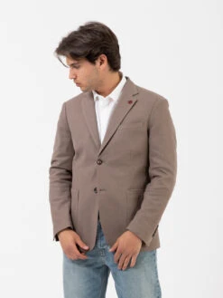 Blazer Cotone Nido D'ape Moro