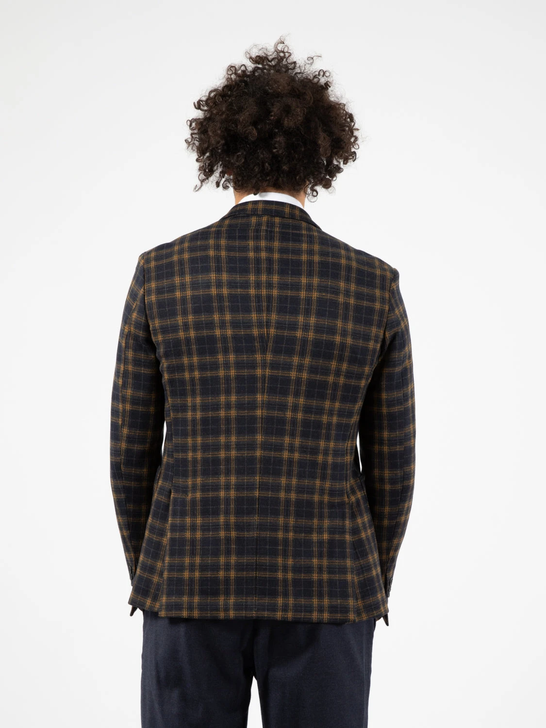 Blazer Fantasia Check Blu / Senape 5 Blazer Fantasia Check Blu / Senape - immagine 3