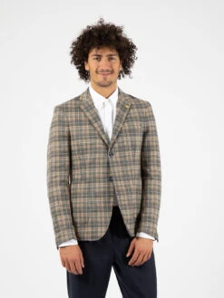 Blazer Fantasia Check Grigio / Bianco / Senape