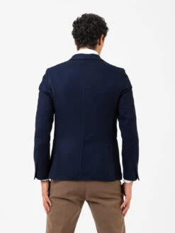 Blazer Lavorato Lana E Viscosa Blu 7 Blazer Lavorato Lana E Viscosa Blu -Obey Negozio alessandro gilles blazer lavorato lana e viscosa blu3