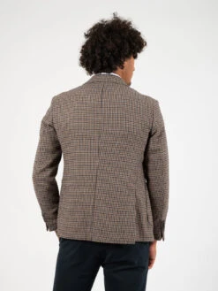 Blazer Pied De Poule Beige / Blu -Obey Negozio alessandro gilles blazer pied de poule beige blu3