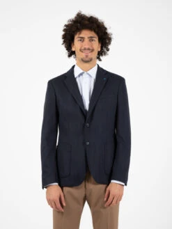 Giacca Spinata Jersey Blu