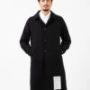 Cappotto Classico Nero Misto Lana 2 Cappotto Classico Nero Misto Lana -Obey Negozio amaranto cappotto classico nero misto lana1