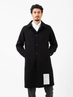 Cappotto Classico Nero Misto Lana