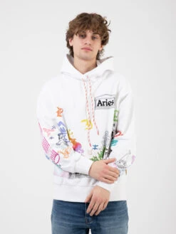 Obey Negozio 44 Aries Felpa Doodle White