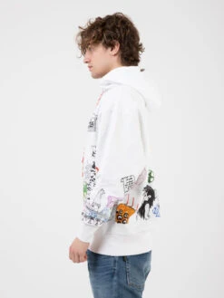 Obey Negozio -Obey Negozio aries felpa doodle white2