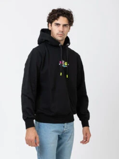 BARROW Felpa Hoodie Lettering Multiform Nera