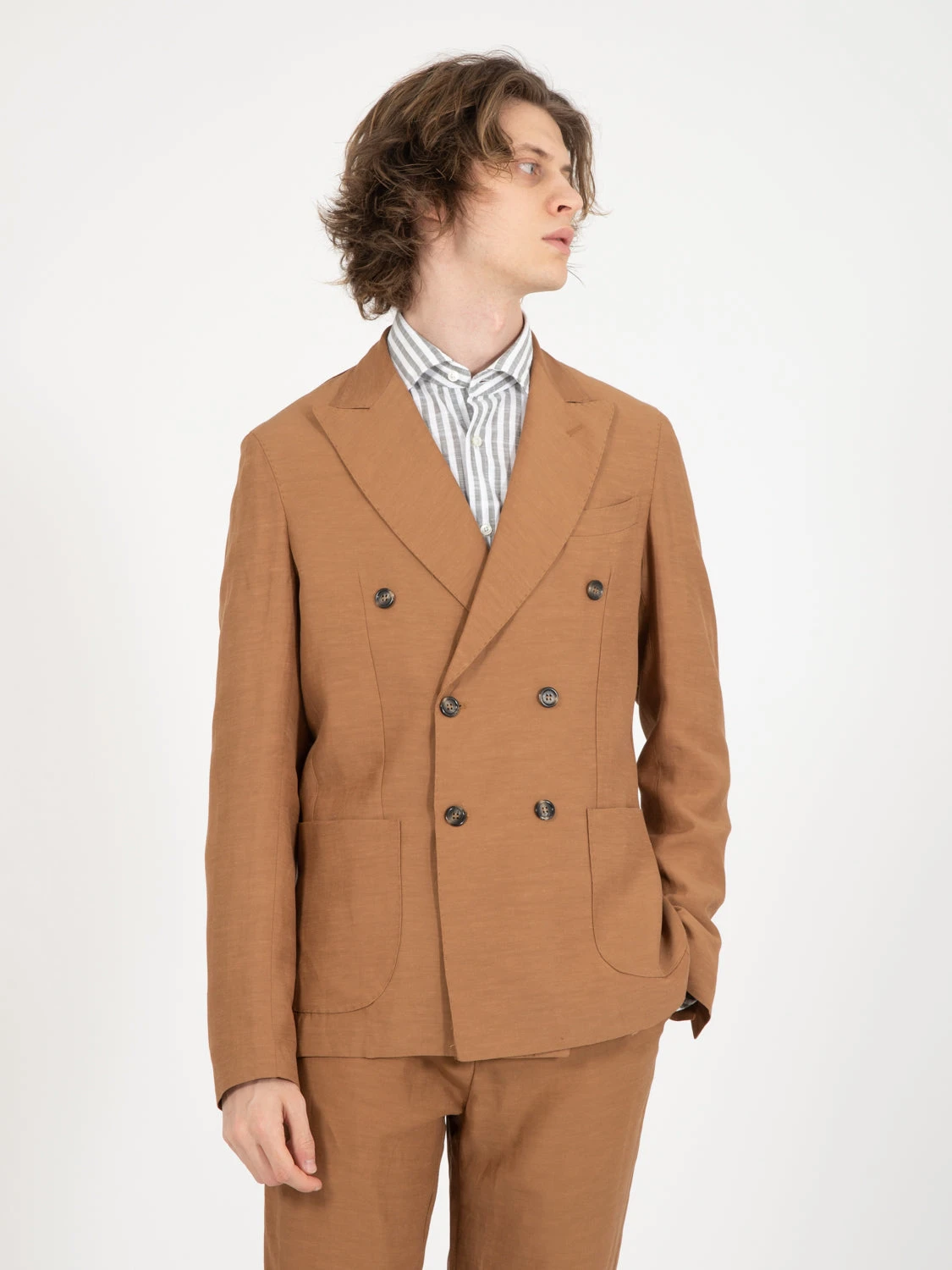 Blazer Alberto Doppiopetto Cioccolato 3 Blazer Alberto Doppiopetto Cioccolato