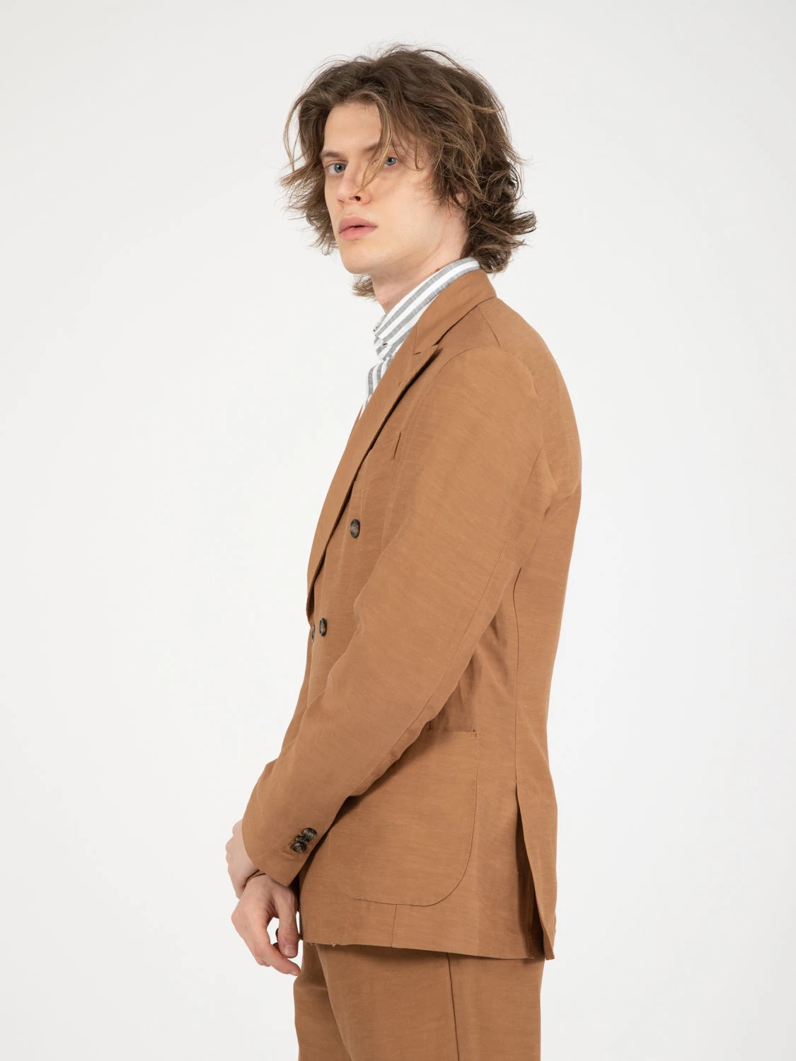 Blazer Alberto Doppiopetto Cioccolato 4 Blazer Alberto Doppiopetto Cioccolato - immagine 2