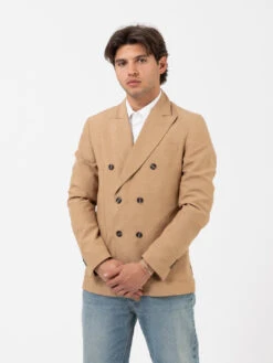 Blazer Alberto Doppiopetto Kaki