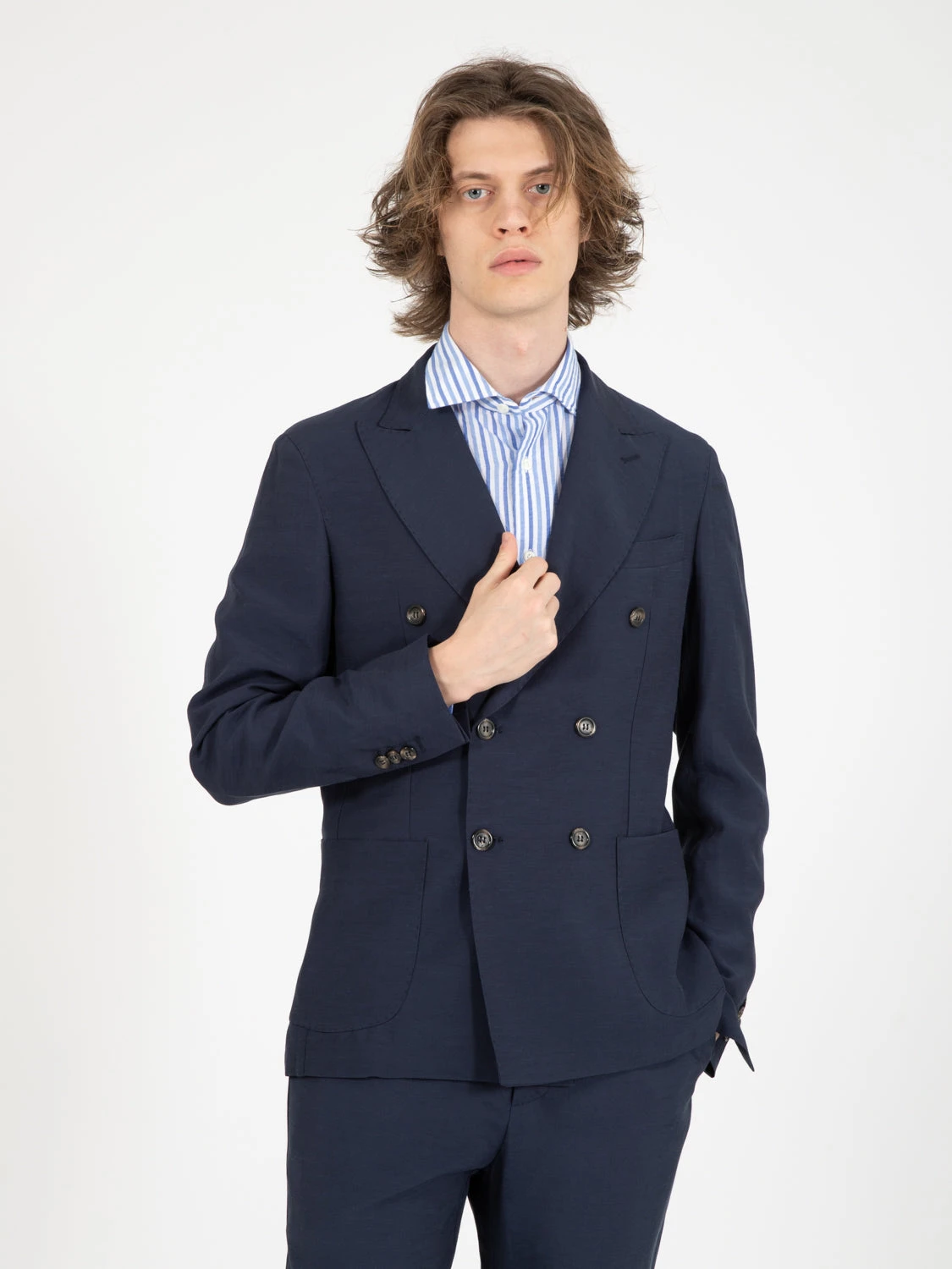 Blazer Alberto Doppiopetto Navy 3 Blazer Alberto Doppiopetto Navy