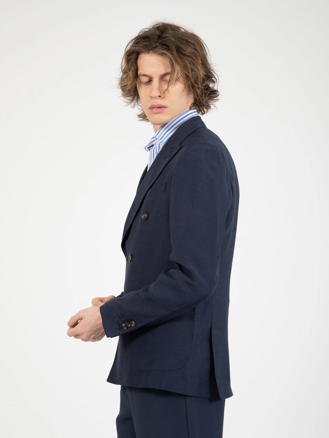 Blazer Alberto Doppiopetto Navy 4 Blazer Alberto Doppiopetto Navy - immagine 2
