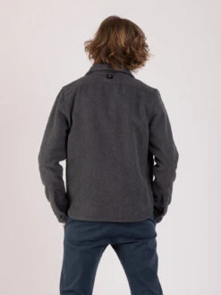 Sovracamicia Panno Lana Antracite -Obey Negozio beaucoup sovracamicia panno lana antracite3