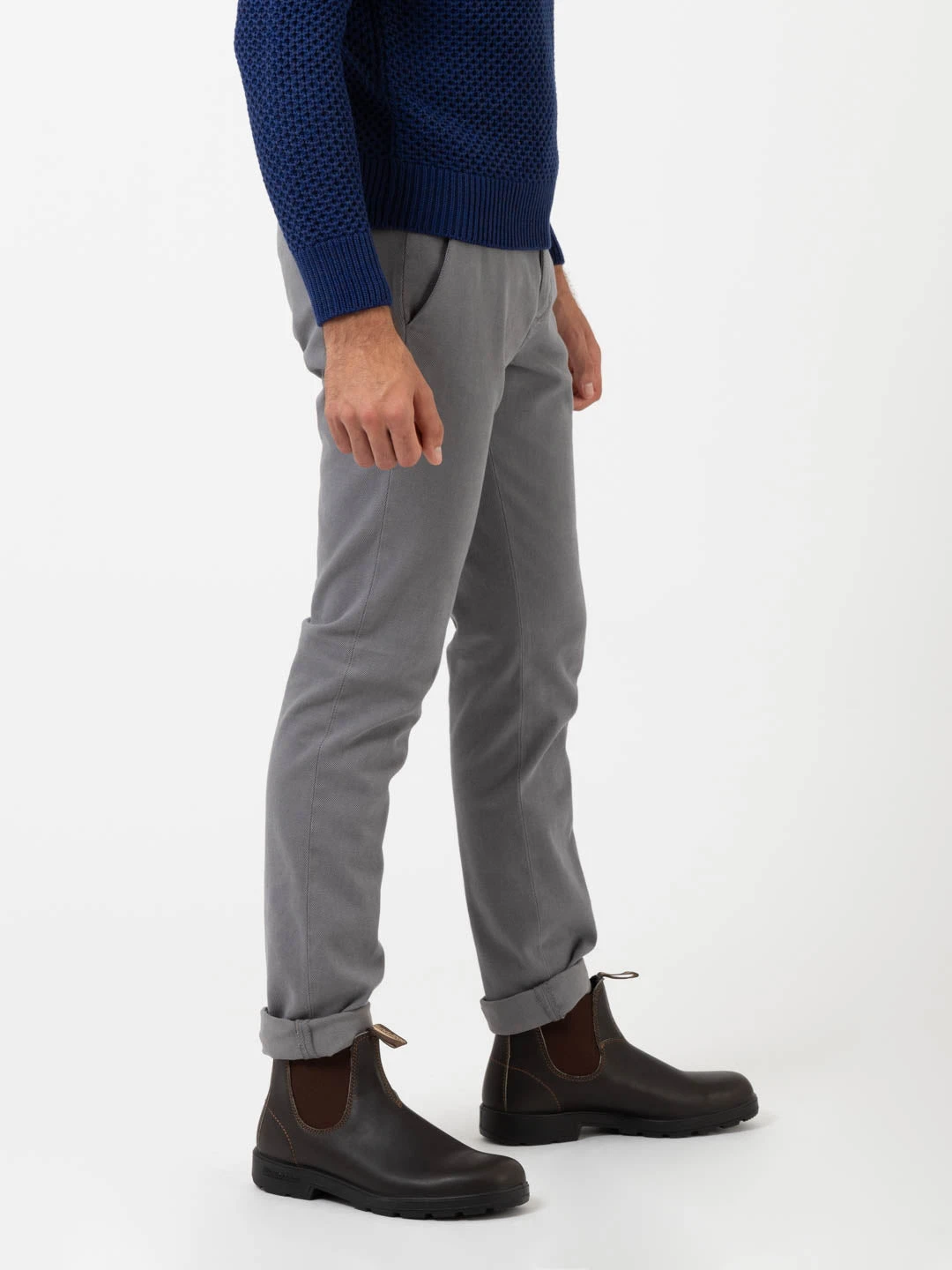 Pantalone BG03 Cotone Grigio 4 Pantalone BG03 Cotone Grigio - immagine 2