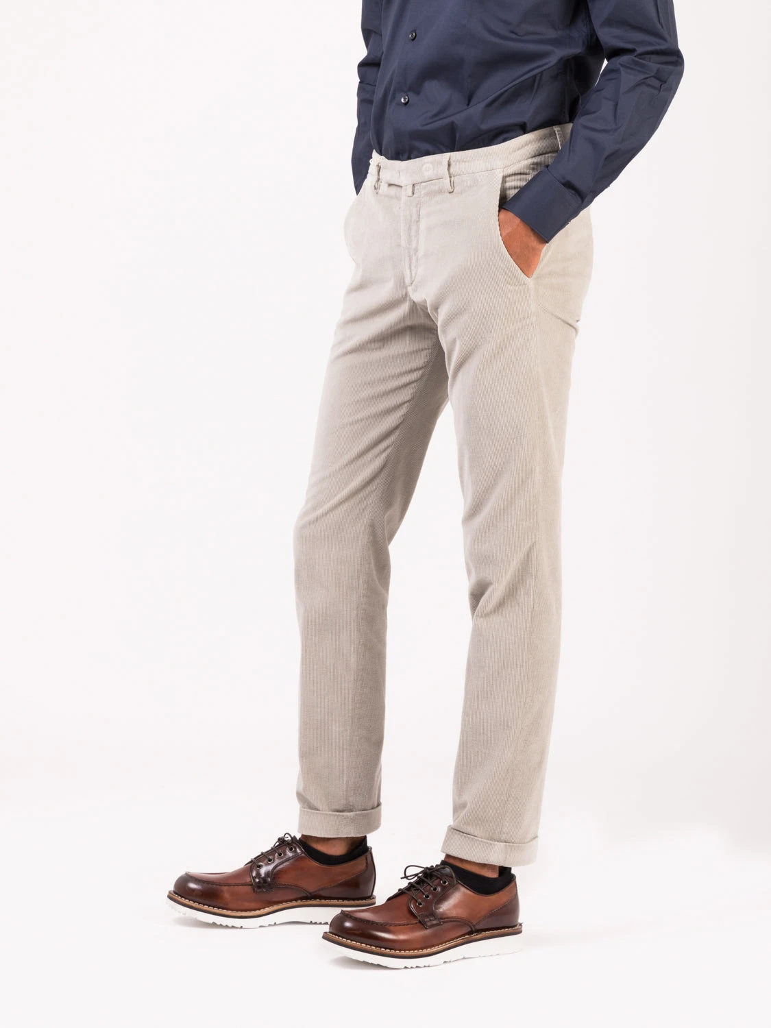 Pantaloni BG03 Velluto Costine Beige 4 Pantaloni BG03 Velluto Costine Beige - immagine 2