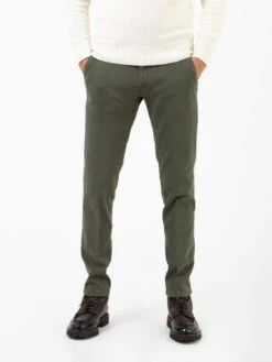 Pantaloni BG05 In Cotone Lavorato Verde