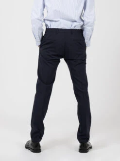 Pantaloni Fresco Lana Blu Con Risvolto -Obey Negozio briglia 1949 pantaloni fresco lana blu con risvolto3