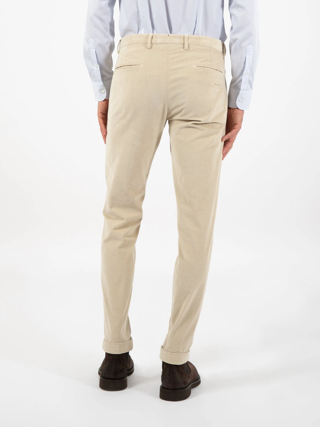 Pantaloni In Velluto Mille Righe Cammello 5 Pantaloni In Velluto Mille Righe Cammello - immagine 3