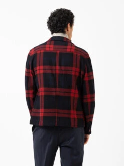 Giacca Camicia G536 Check Blu / Rosso -Obey Negozio capalbio giacca camicia g536 check blu rosso3