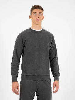 Colorful Standard Felpa Classic Organic Crew Faded Black