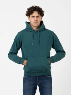 Colorful Standard Felpa Hoodie Classic Organic Ocean Green