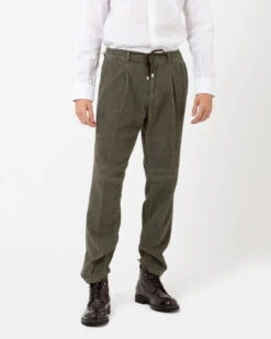 Pantaloni Mitte 1007 Verde Militare Con Coulisse