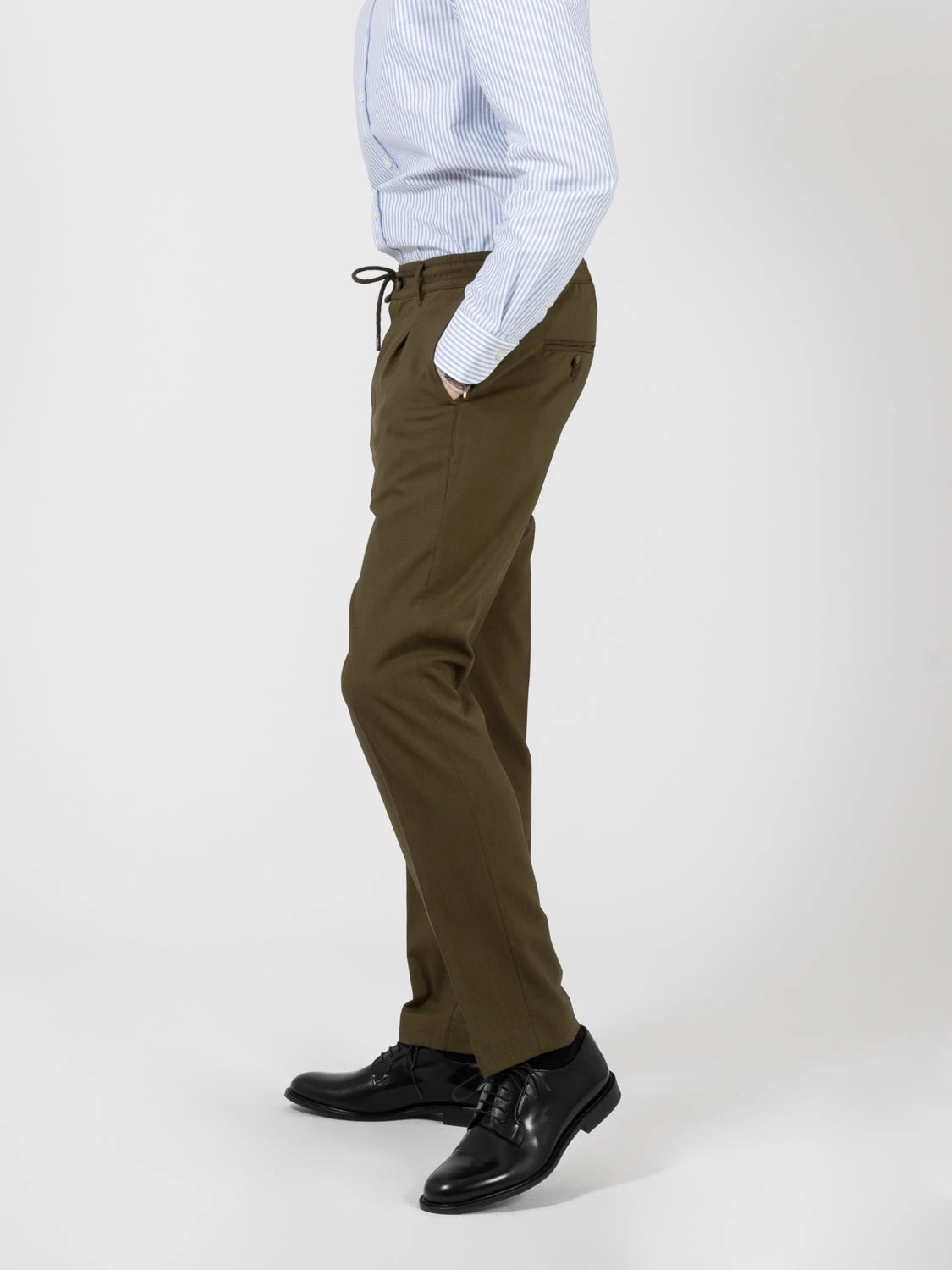 Pantaloni Mitte 916 Militare Con Coulisse 4 Pantaloni Mitte 916 Militare Con Coulisse - immagine 2