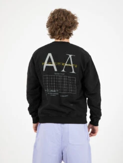 Felpa Girocollo AA Black -Obey Negozio danilo paura felpa girocollo aa black3