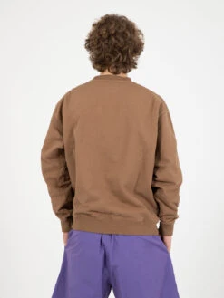 Felpa Girocollo Samuel Phobos Brown -Obey Negozio danilo paura felpa girocollo samuel phobos brown3