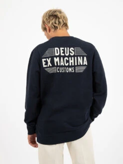 Felpa Fender Crew Navy -Obey Negozio deus felpa fender crew navy3