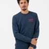 Felpa Horsemouth Crew Navy -Obey Negozio deus felpa horsemouth crew navy1