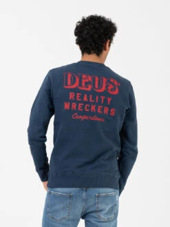 Felpa Horsemouth Crew Navy -Obey Negozio deus felpa horsemouth crew navy3