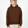 Fleece Boxy Fit Hoodie Mocha Brown 1 Fleece Boxy Fit Hoodie Mocha Brown -Obey Negozio garment workshop fleece boxy fit hoodie mocha brown1
