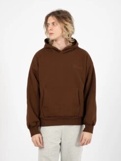 Fleece Boxy Fit Hoodie Mocha Brown