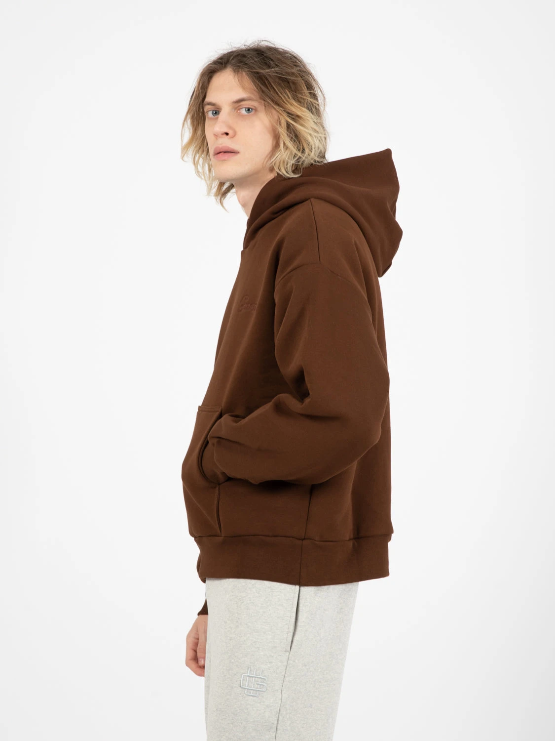 Fleece Boxy Fit Hoodie Mocha Brown 4 Fleece Boxy Fit Hoodie Mocha Brown - immagine 2