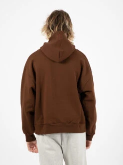 Fleece Boxy Fit Hoodie Mocha Brown 7 Fleece Boxy Fit Hoodie Mocha Brown -Obey Negozio garment workshop fleece boxy fit hoodie mocha brown3