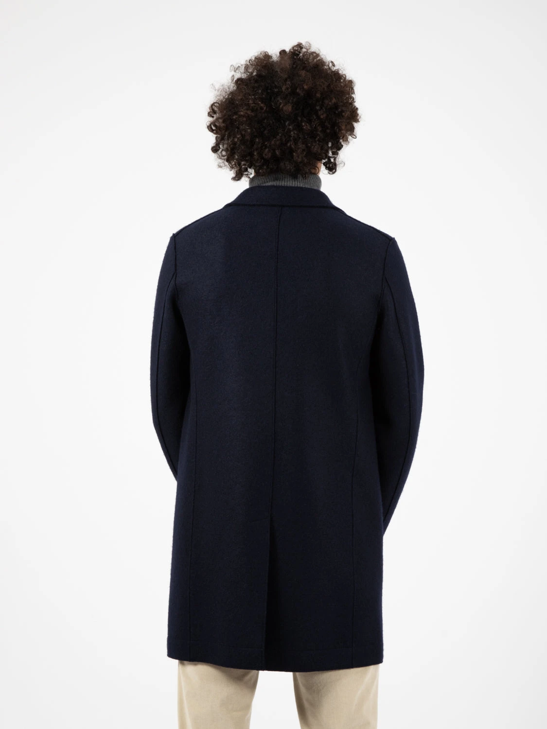 HARRIS WHARF LONDON Men Boxy Coat Pressed Wool Navy Blue 5 HARRIS WHARF LONDON Men Boxy Coat Pressed Wool Navy Blue - immagine 3