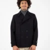 HARRIS WHARF LONDON Peacoat Boiled Wool Navy Blue -Obey Negozio harris wharf london peacoat boiled wool navy blue1