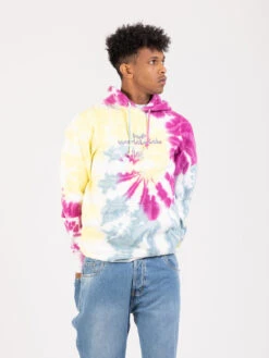 HUF Felpa Hoodie Chemistry Bianco Tie-dye