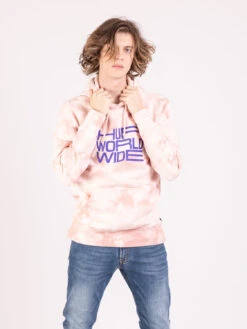 HUF Felpa Hoodie Tie-dye Coral