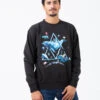HUF Felpa Space Dolphins Black -Obey Negozio huf felpa space dolphins black1