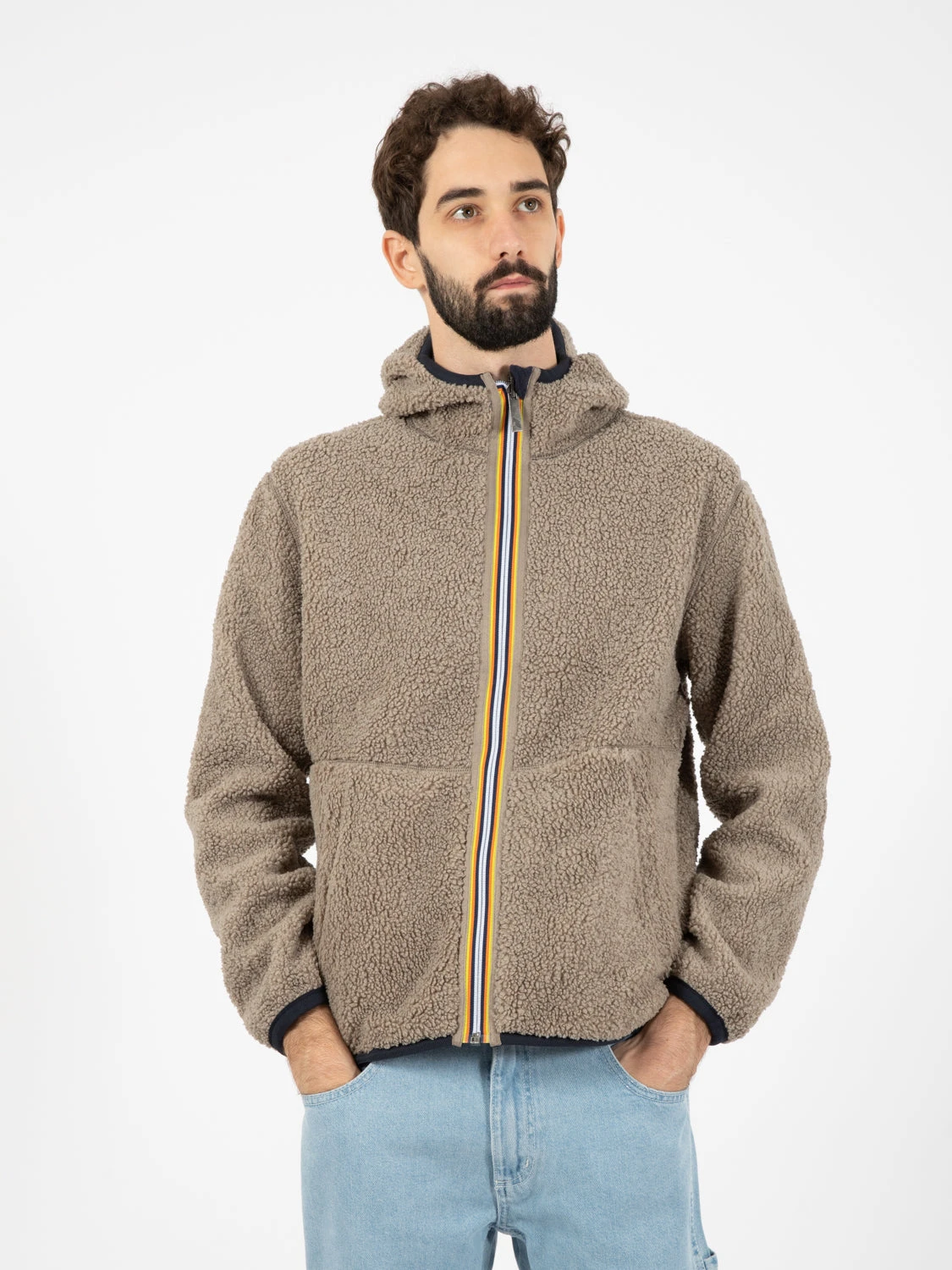 K-Way Jack Sherpa Polar Reversibile Blu / Grigio 6 K-Way Jack Sherpa Polar Reversibile Blu / Grigio - immagine 4