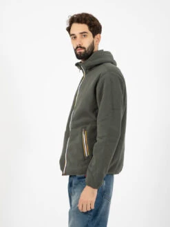 Obey Negozio -Obey Negozio k way jack sherpa polar reversibile verde blu2