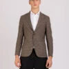Blazer Deco Pied De Poule Beige / Verde -Obey Negozio latorre blazer deco pied de poule beige verde1