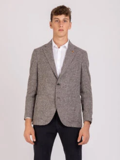 Blazer F74 Micro Pied De Poule Beige / Marrone