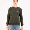 Lee Felpa Plain Crew Serpico Green -Obey Negozio lee felpa plain crew serpico green1