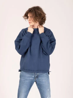 Felpa Girocollo Dark Denim